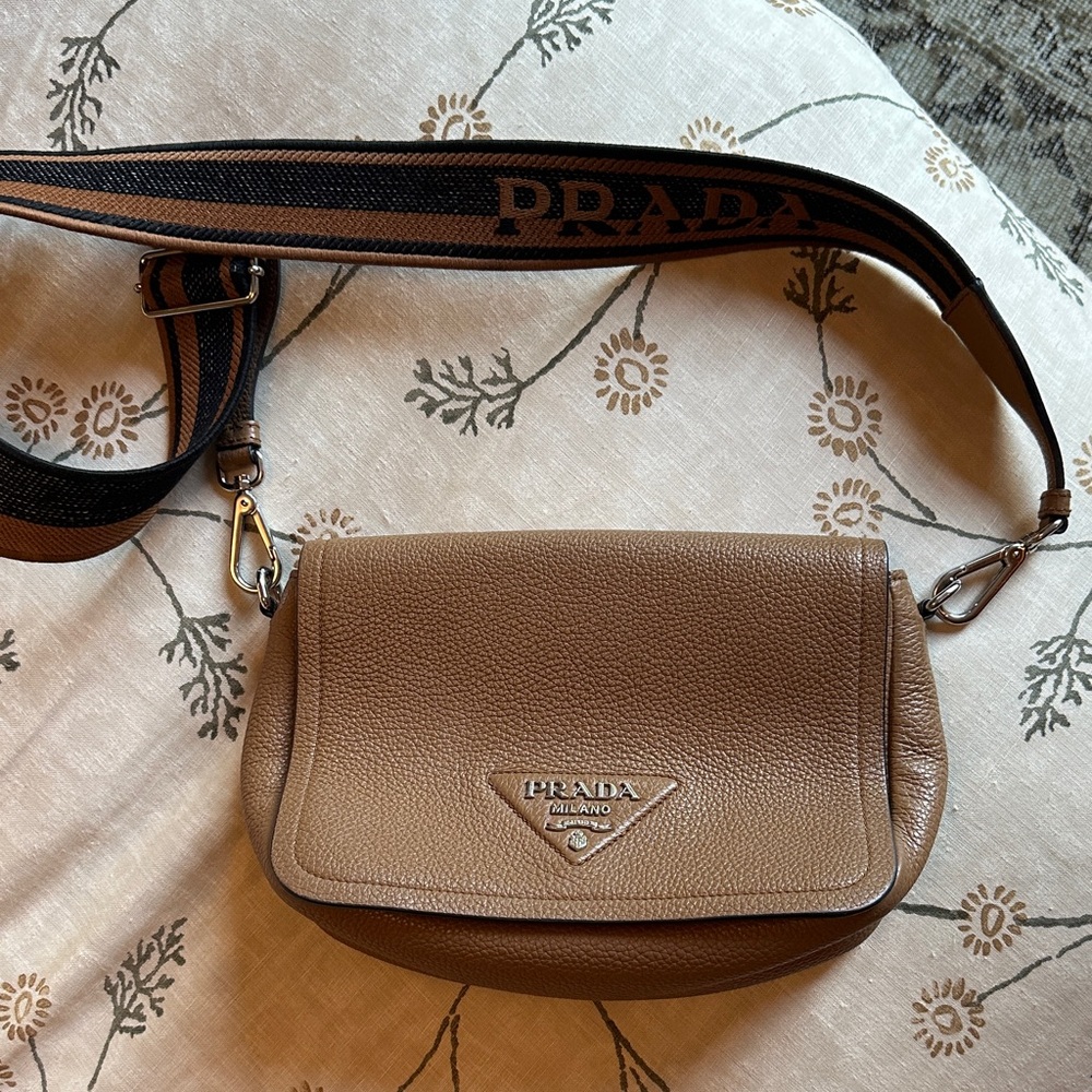 Prada Brown Leather Crossbody Bag